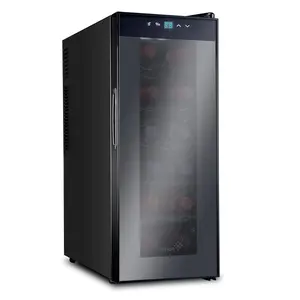 Ivation Wine Cooler - 12 Bottle Thermoelectric Countertop Cellar - Red & White Wine Storage - Digital Display & Quiet Operation