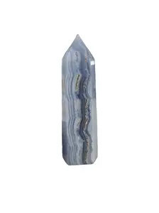 blue lace agate tower- nature crystal