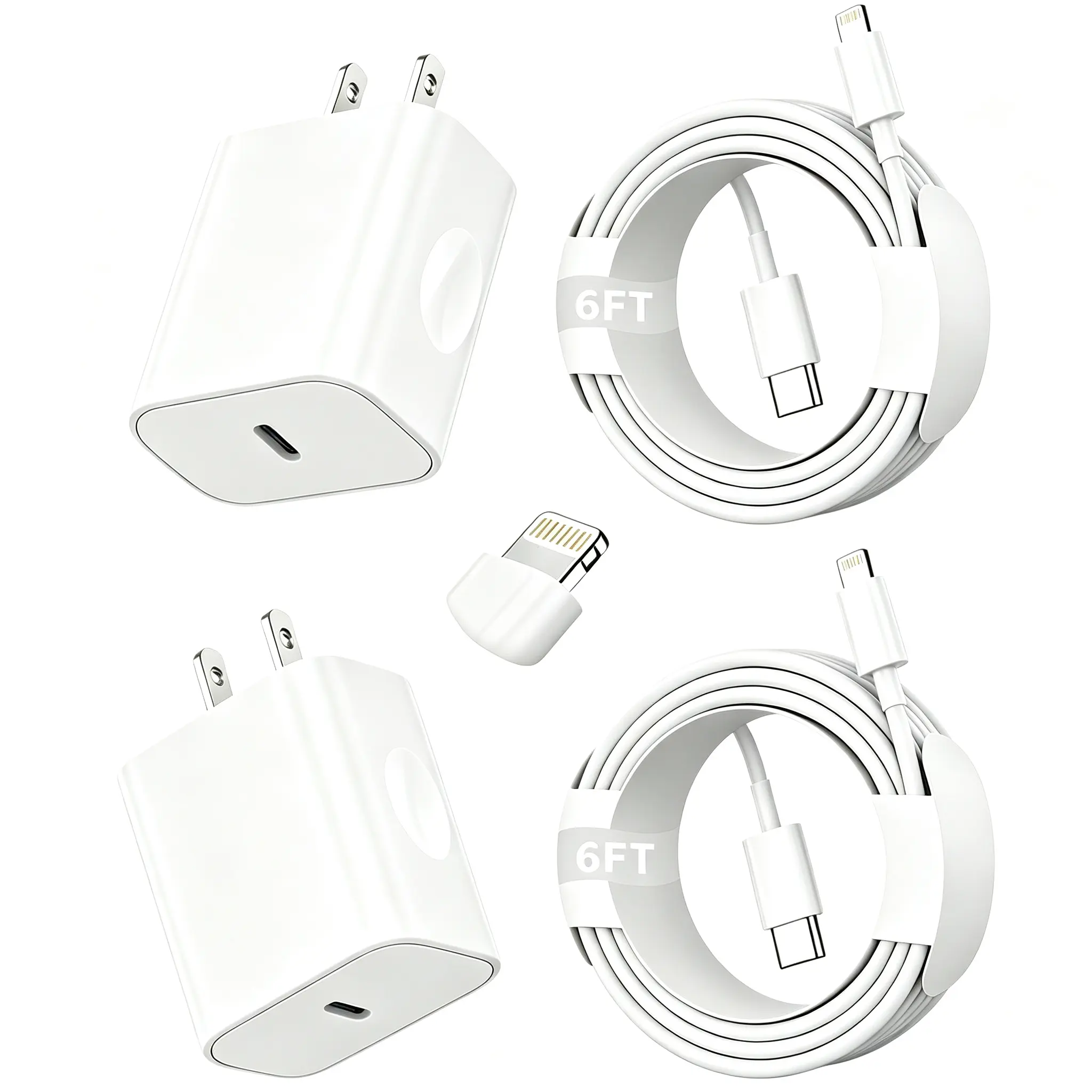 (2-Pack)iPhone Charger Fast Charging,iPhone Fast Charger Type C Fast Charger Block Plug Adapter 6FT USB-C to Lightning Cable Cord for iPhone14/13/13 Pro/12 Pro/12 Pro Max/11/Xs Max/XR/X/SE,iPad,AirPods