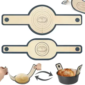 Silicone Bread Sling for Dutch Oven Liners, 1 Count Reusable Sourdough Bread Baking Supplies with Long Handle, Bread Making Tools for Transfer Sourdough