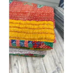 Colorful Kantha blanket