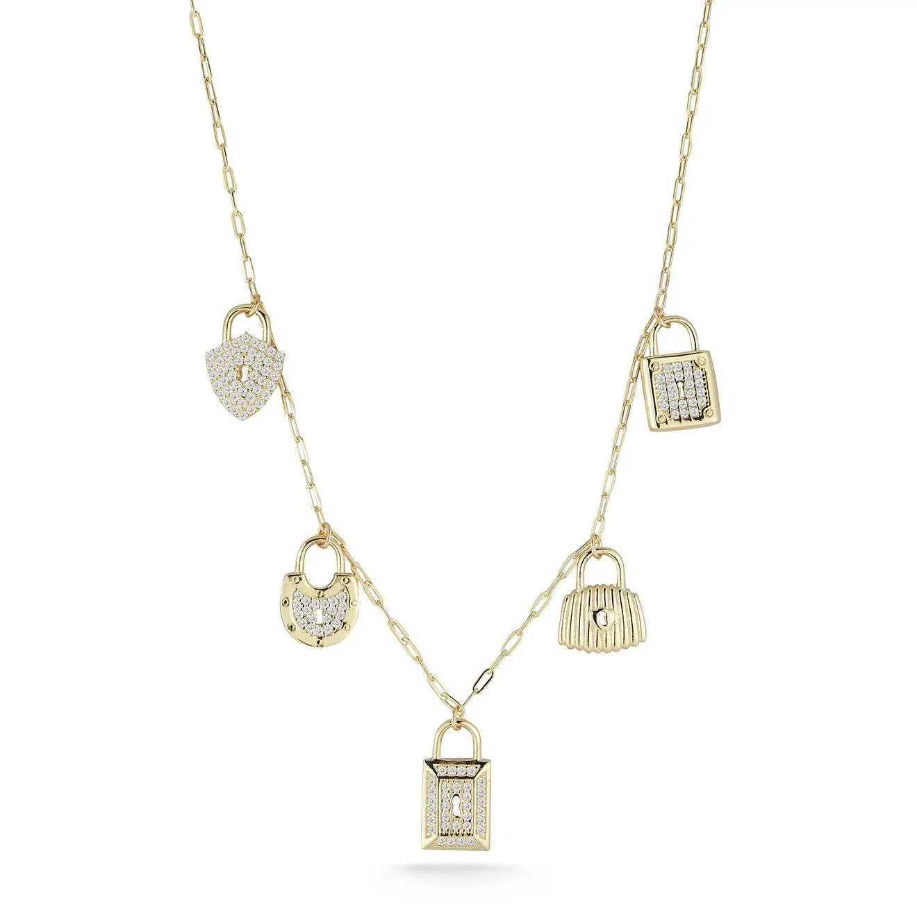 Padlock Charm Necklace