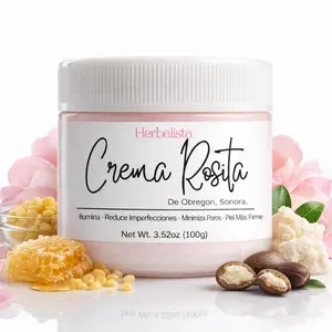 Crema Rosita Crema Facial 100g (3.5oz) – La Original de Obregón, Sonora – Hidratante Facial Hidratante y Nutritiva con Rosa, Manteca de Karité y Cera de Abejas – Suave Brillo de Piel