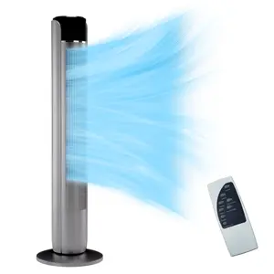 Tower Fan for Bedroom, 25ft/s Velocity 28dB Quiet Floor Fan, 90° Oscillating Fans for Indoors with 4 Speeds, 4 Modes, 8H Timer, Bladeless Standing Fan