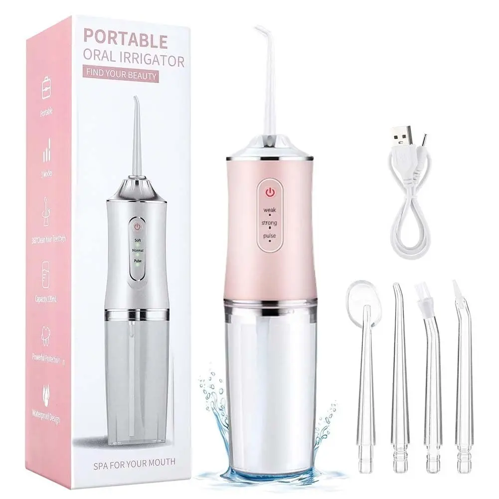 Water Flosser for Teeth - Cordless Portable Oral Irrigator, Powerful and Rechargeable, IPX7 Waterproof for whitening tablets ,Water Flosser for teeth cleane- Dental Kit