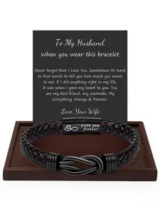 Men's Minimalist Temperament Knotted Charm Bracelet, Fashion Jewelry for Party, Daily Clothing Decor, Trendy All-match & Exquisite Jewelry for Birthday Gift