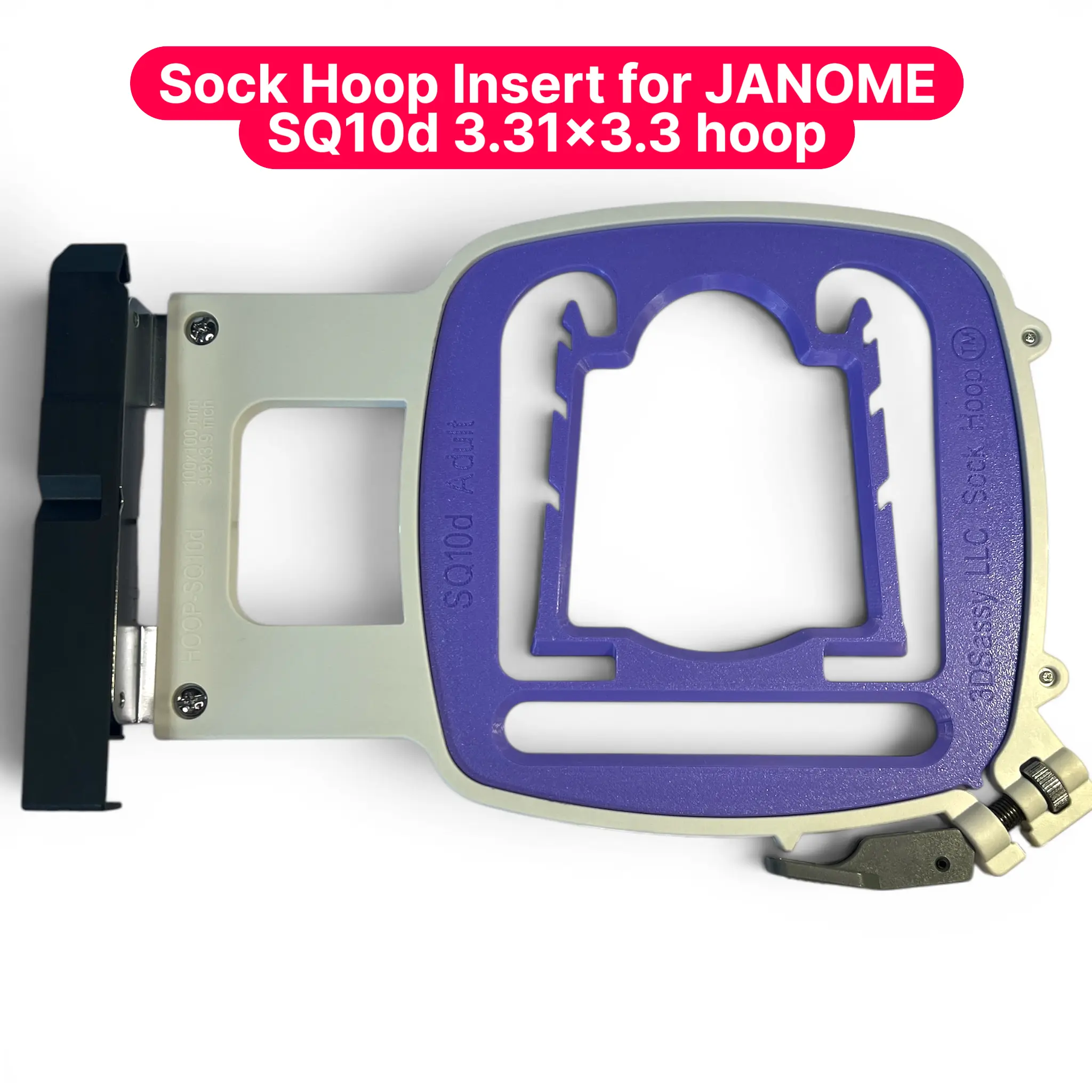JANOME SQ10d Sock Hoop Insert for 3.3 X 3.3 Hoop