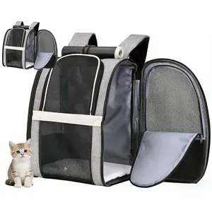 Pet Carrier Backpack with Window Blind for Small Cats & Dogs, Ventilated Design, Safety Straps, Buckle Support, Collapsible, Ideal for Travel, Hiking, Winter Outing, Outdoor & Vet Visits