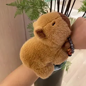 Cute Capybara Plush Toy Bracelet, Soft PP Material, Deep Hamster Keychain, Perfect for Games & Decor, Winter Accessories, Cute Charms Keychain, Cute Soft Keychains