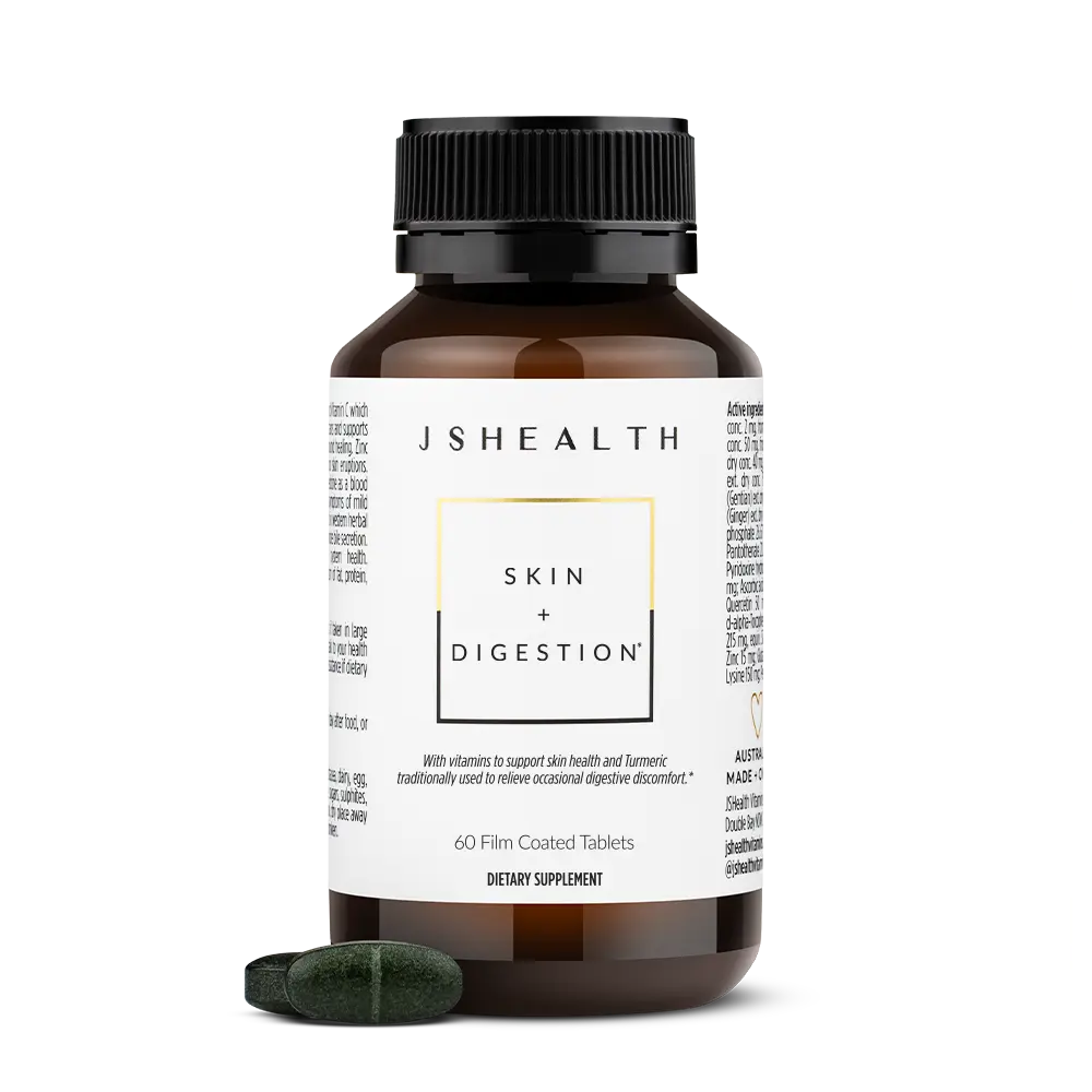 Skin + Digestion Formula - 1 Month Supply | 60 Tablets | Supports Skin and Gut Health