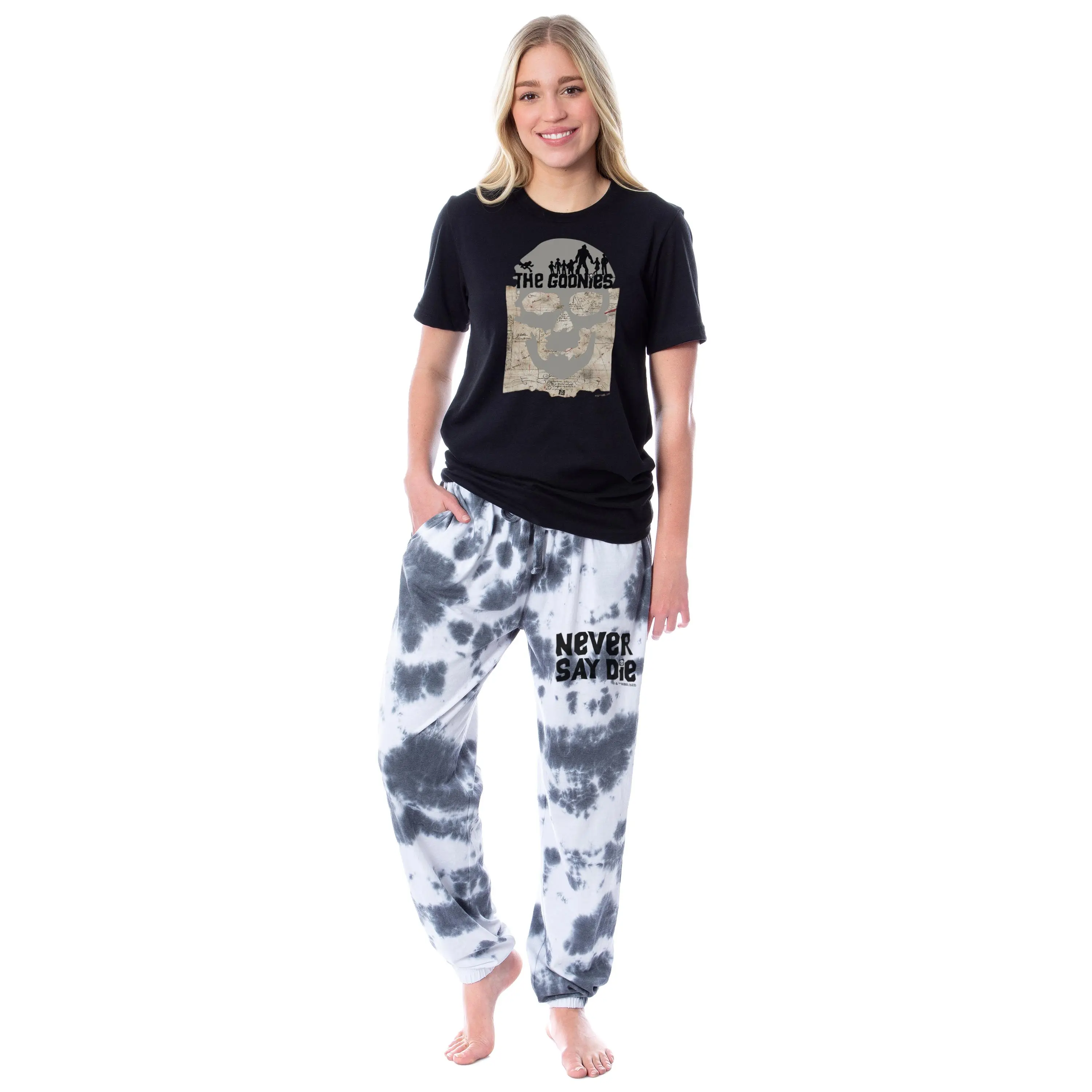The Goonies Womens' Movie Skull Map Never Say Die Sleep Pajama Set