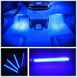 LED Strip Light,  4 count 48 LED  Interior Lights Under Dash Lighting  Kit,Atmosphere Neon Lights Strip for ,DC 12V(Blue)