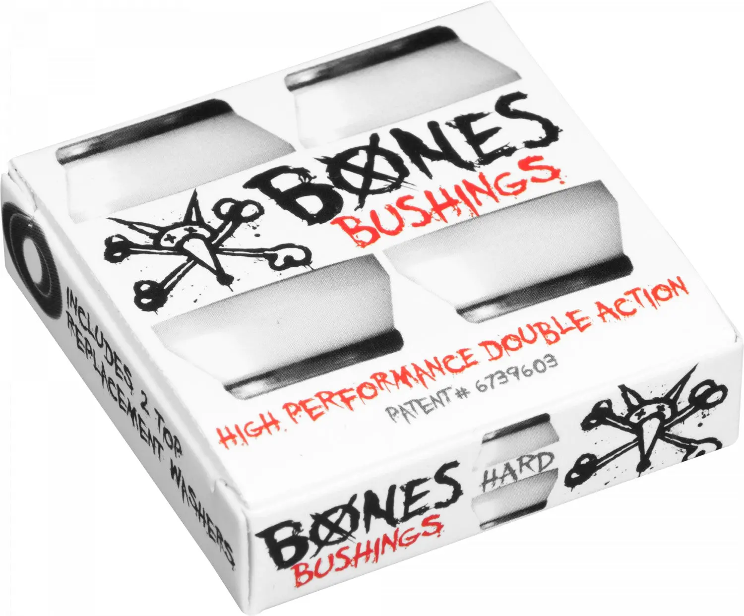 Bones Bushings Hardcore Hard (96A) White Bones Bushings Hardcore Hard (96A) White