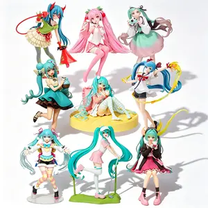 Hatsune Miku PVC Anime Figure Collectible Cute Sweet Lifelike Waifu Desk Decor Ornament TikTok Viral Otaku Fans Teens Adults Holiday Birthday Gift