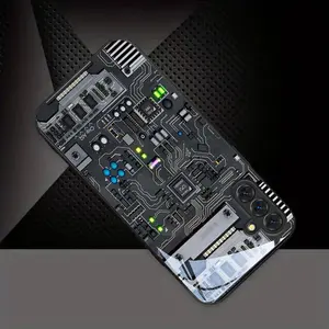 Phone Case - Colorful Circuit Board New Black Phone Case Tempered Glass for Samsung Galaxy S26 S25 S24 S23 S22Pro S21 S20 Fe Plus Ultra Pro A56 A55 A54 A53 A52 A51 A36 A35 A34 A32 A26 A25 A24 A23 A16 A15 A14 A06 A05 A03s