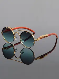 Fashion Trendy Round Frame Sunglasses, Gradient Lenses, Unisex, Ideal for Hiking, Vacation, Party, Travel, Beach, Festival