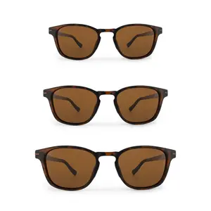 Honeydew Caramel S-M-L Sunglasses - Matte Tortoise Frames & Dark Brown Polarized Lenses - Unisex Square Design for Outdoor Enthusiasts