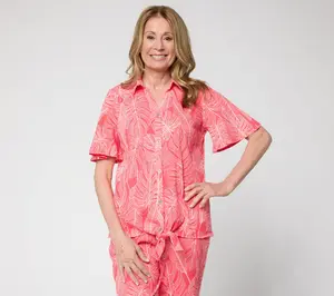 Belle by Kim Gravel Packabelle Slay the Vacay Tie Shirt