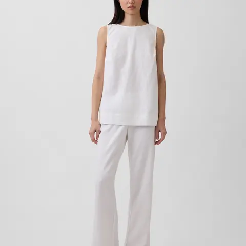 Gap Women's Low Rise Linen-Blend Flare Pants