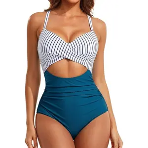 2026 Women's Tummy Control One-Piece Swimsuit — Cutout, High-Cut Design with Adjustable Straps; Slimming & Flattering Swimwear; Women's One-Piece Bathing Suit; Summer Swimwear Collection; Tummy Control Swimwear