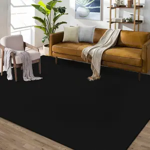 GARVEE Washable Rug 10x13 Area Rug - Minimalist Large Neutral Carpet in Black, Non-Slip, Soft, Stain Resistant, Modern Floor Carpet for Living Room, Bedroom, Dining Room, Office, Farmhouse Style