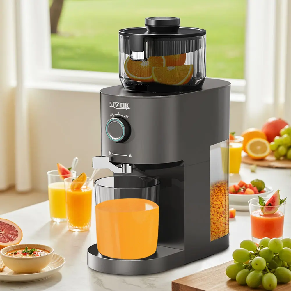 SPZTJK Juicer Chute Fits Whole Fruits! Pulp-Free Smooth Juice No SPZTJK Juicer Chute Fits Whole Fruits! Pulp-Free Smooth Juice No