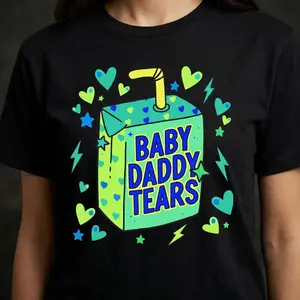 Love Heart Dad T Shirt Celebrating Valentines Day with Humorous Baby Daddy Theme Casual Black Streetwear Tee