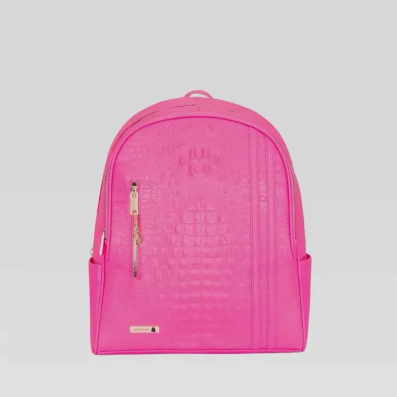 Hot Pink Croc-Embossed Backpack Amazon.com: Generic Authentic Crocodile Skin Female Top  main image 3