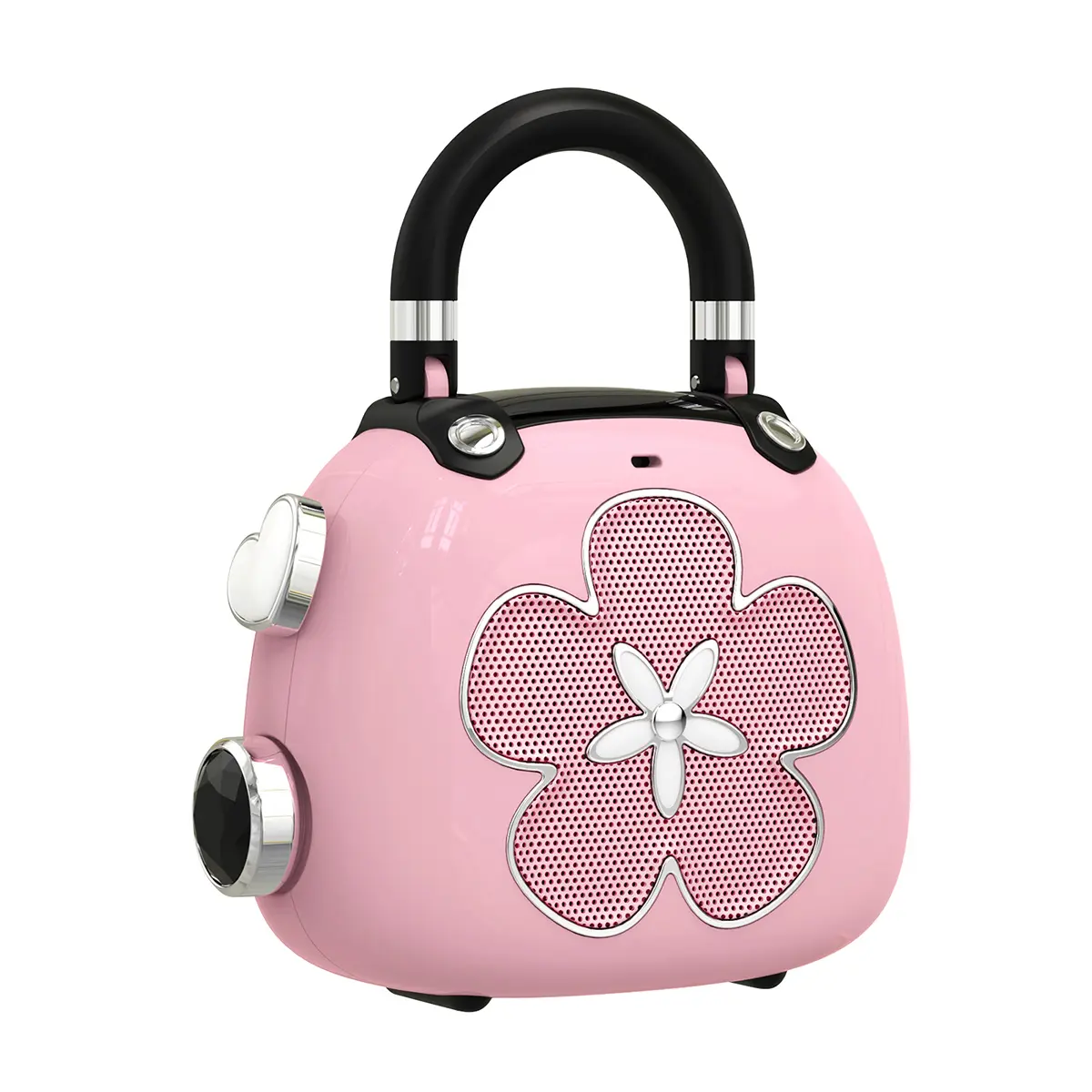 DOSS Candy Retro Bluetooth Speaker - 5W Full-Range Driver, Blush Pink, Lightweight Rechargeable Portable Wireless Outdoor Speaker, Tech Gadget Mini Gift for Women, Fathers Day/Mothers Day Present, Mini Gifts, Portable Speakers