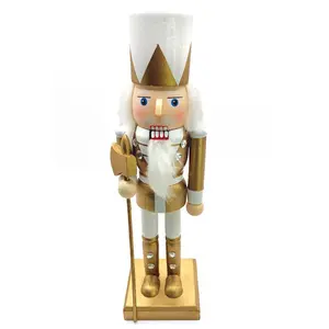 Wooden Golden Axe-Wielding Nutcracker Wizardi F07M6-14D