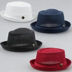 Summer Mesh Sun Hat — Unisex, Stylish, and Breathable Outdoor Headwear | British-Style Jazz Hat, Trendy Beach Hat, and Sun-Protection Fedora for Women