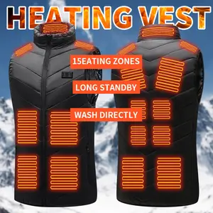 Heated Vest for Men & Women, No Battery Pack, 4 Switch Controls, Windproof Lightweight Polyester for Work, Cycling