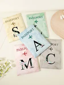 Fashion Letter Pattern Passport Case, Minimalist Design Passport Holder, Travel Essential Passport Cover, Vacation Accessories, Travel Essential Handbag, Passport Wallet