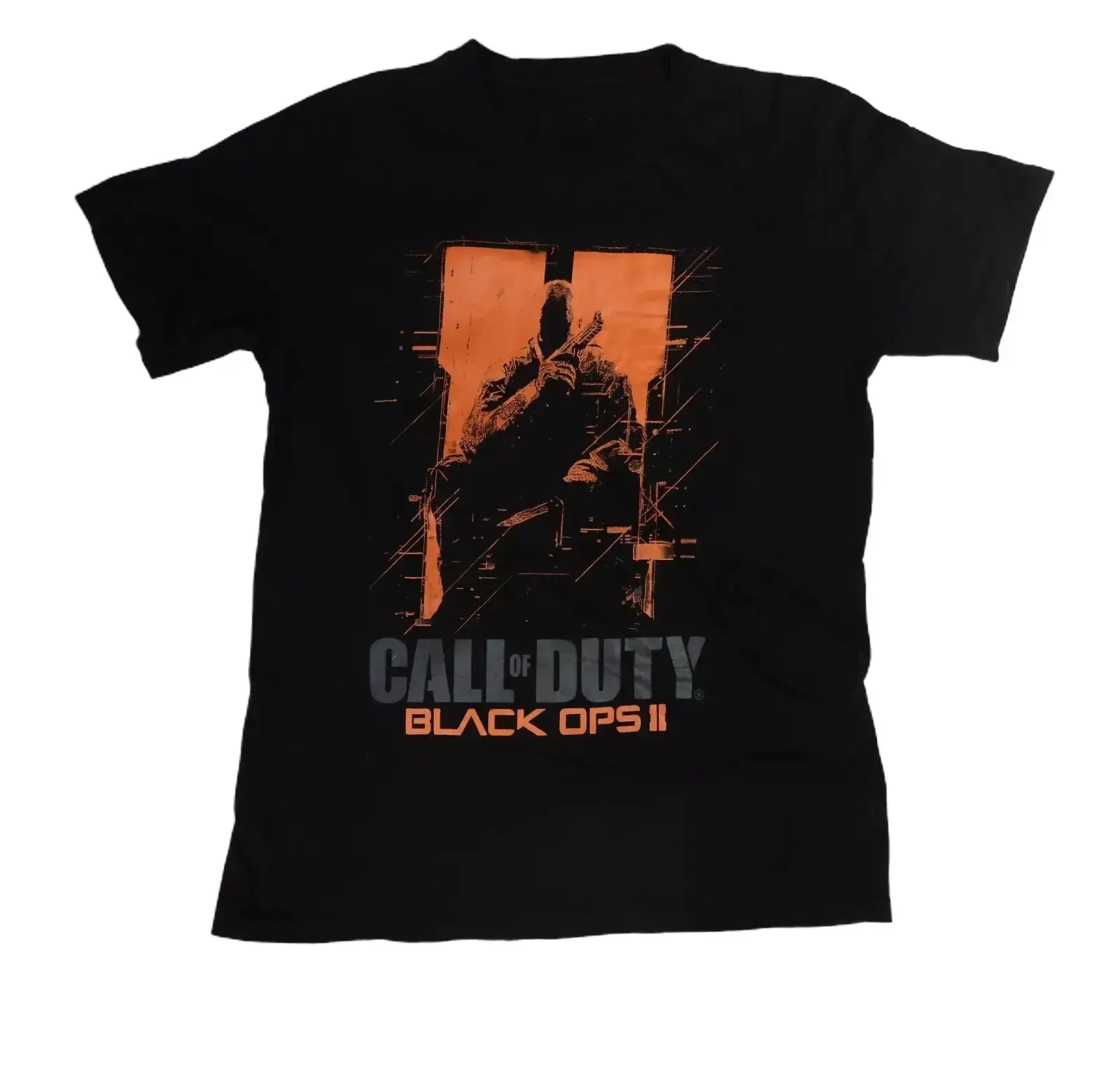 Activision Call of Duty Black Ops II Men's One Size Cotton T-Shirt 2012 Game Top Streetwear Casual Unisex Gildan 5000-6.1-ounce Soft Style Combed Cotton