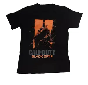 Activision Call of Duty Black Ops II Men's One Size Cotton T-Shirt 2012 Game Top Streetwear Casual Unisex Gildan 5000-6.1-ounce Soft Style Combed Cotton
