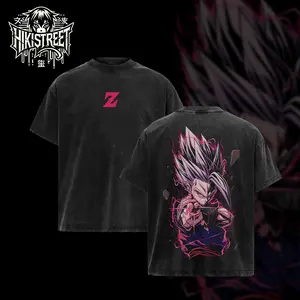 [HIKISTREET] Vintage Gohan Beast Mode Acid Washed T-Shirt, Anime Merch, Graphic Anime Tee, Vintage Washed Oversized Top, Anime Streetwear Gift