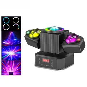 50W Two-armed RGBW 4IN1 LED Effect Lighting Remote Control Stage Projector for DJ Party Concert Wedding Theater with Integrated Effects and Flexible Rotation