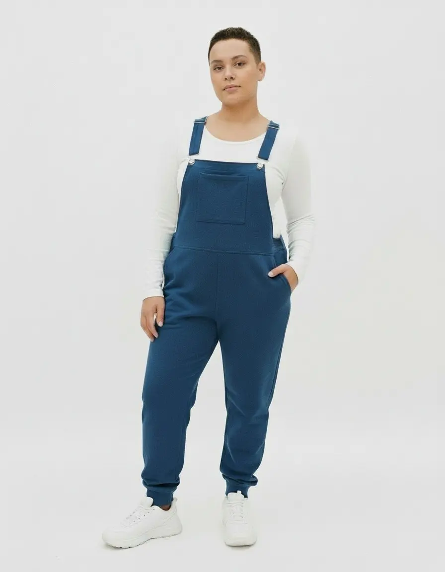 Swoveralls Navy Unisex Comfy Jumpsuit | Soft Stretch Cotton-Spandex with Multiple Pockets and an Adjustable Fit, Fabric, Menswear, Jogger