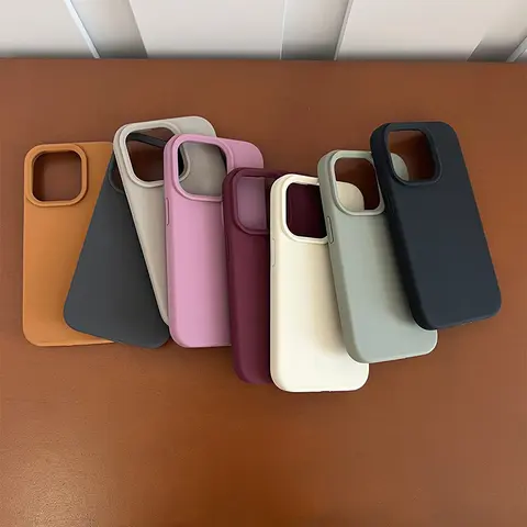 High-End Simple Solid Color Plastic Non-Woven Cellphone Case - Soft Shockproof Casing, Durable Cover, Multi-Model Mobile Accessory for iPhone 12/13/14 Pro, 15/16/17 Pro Max Devices
