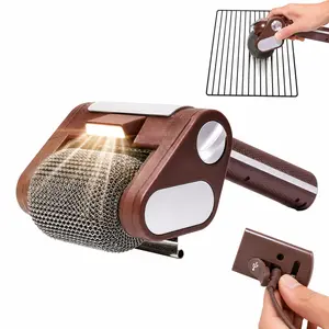 Electric Grill Brush Cleaner, USB Rechargeable BBQ Cleaning Tool, Powerful Rotating Scrubber for Grease Removal, Easy Deep Cleaning Grill Accessories