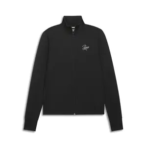 PUMA Womens Essentials Script Logo Jacket Athletic Outerwear Casual - Black PUMA Womens Essentials Script Logo Jacket Athletic Outerwear Casual - Black
