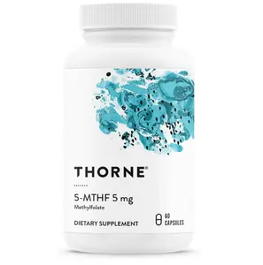 THORNE - 5-MTHF - Methylfolate (Active B9 Folate) Supplement - Supports Cardiovascular Health, Fetal Development, Nerve Health, Methylation & Homocysteine Levels* - 60 Servings - 5-MTHF 5mg
