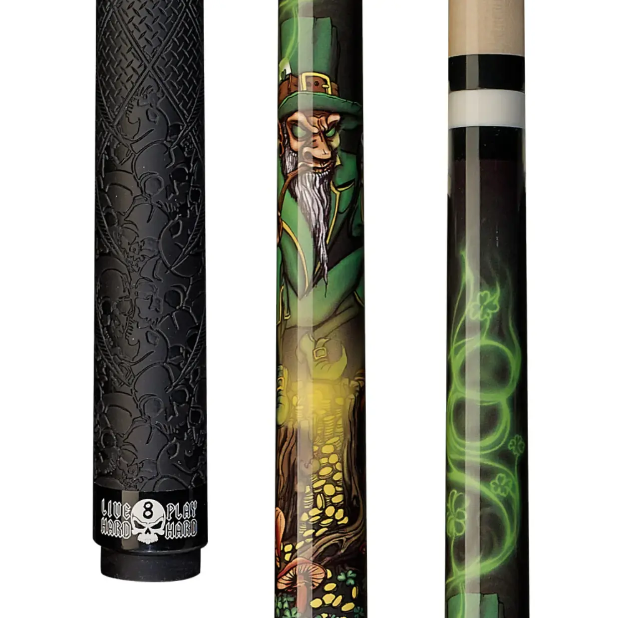 Players Magic Mushroom Sport Grip Billiards Cue for Adults, 5/16x18 Custom Joint (Secure Custom Joint), 15" Taper, Leather Tip, High-Gloss UV Finish, High-Impact Ferrule, Billiards Play Use, Lifetime Guarantee, Uv Gloss Finish, Custom 5/16 X 18 Joint