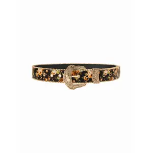 Cider FLORAL ENGRAVED BUCKLE BELT