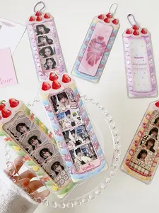Creative Sweet Treat Cake Card Holder, Polaroid Small Card Protector, Must-Have Card Clip for Fans, ID Holder for Girls, Photo Strip Holder, Retractable Id Clip