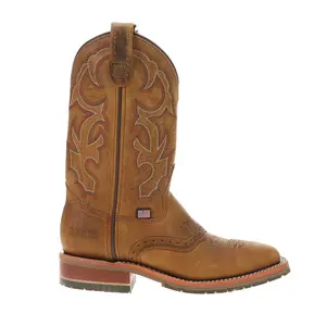 Double-H Boots Mens Jase 11 Inch Slip Resistant Safety Toe  Work/Duty - Brown