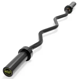 [ NEW PRODUCT - FLASH SALE]Garvee 47" EZ Curl Barbell Bar, 2-Inch Curl Bar for Weight Lifting, Hip Thrusts, Squat, Biceps & Triceps – Anti-Slip Diamond Knurling, 700lb Weight Capacity, Home Gym Curling Bar for 2" Plates, Black/Red