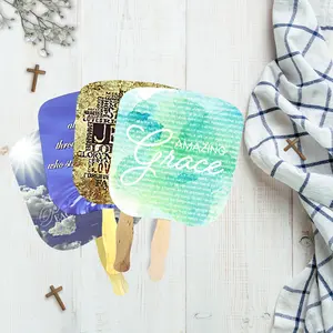 Swanson Christian Products Church Fans - Hand Held Parlor Fans for Adults - Hand Fans for Church Services - Pack of 10  - Made in the USA Decor Wooden