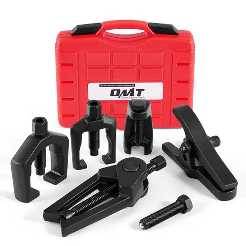Orion Motor Tech 5-in-1 Heavy Duty Front End Service & Splitter Removal Kit, Ball Joint Separator, Tie Rod End Puller & Pitman Arm Tool Set for Cars & Trucks Mechanic Tool Set Tool Box, 5 Adjustable Tools