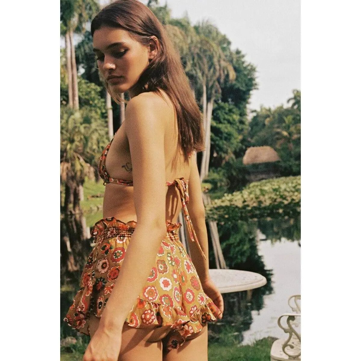 Mazzy Floral Silk Boho Short